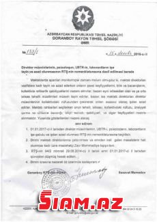 Goranboy Təhsil şöbəsində rüşvət bataqlığlı- Saxta bilet,saxta diplom IDDİASI