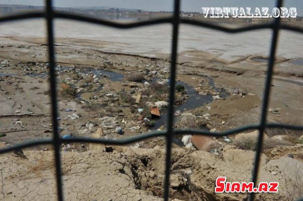 Masazırın duz gölünə axan çirkab suları, leş qoxusu Masazırın duz gölünə axan çirkab suları, leş qoxusu